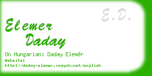elemer daday business card